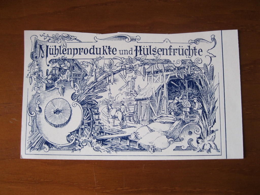 Bello anuncio publicitario alemán, circa 1880. Anónimo